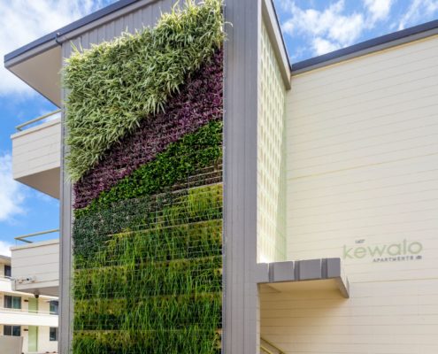  7 vertical gardens spanning 3 stories tall installed by 1st Look Exteriors